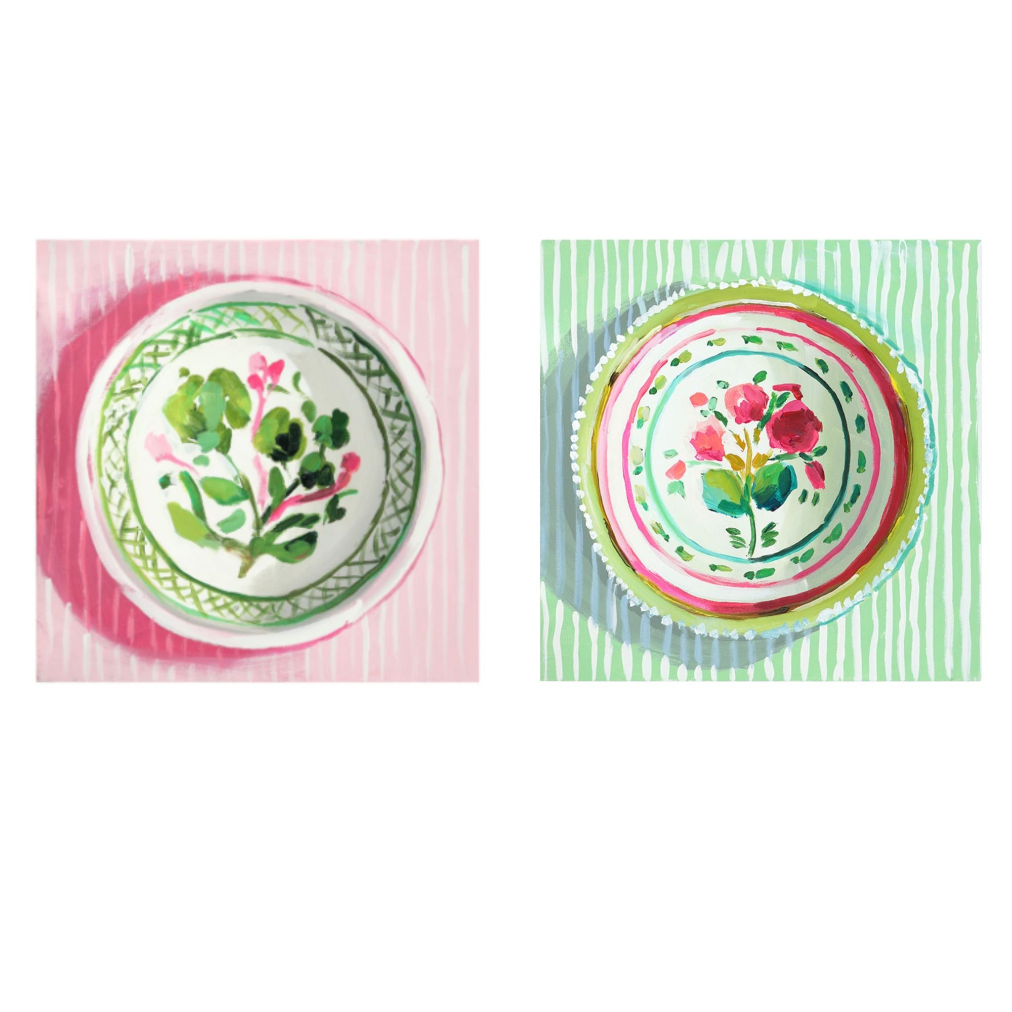 Preppy Plate Prints (set of two)
