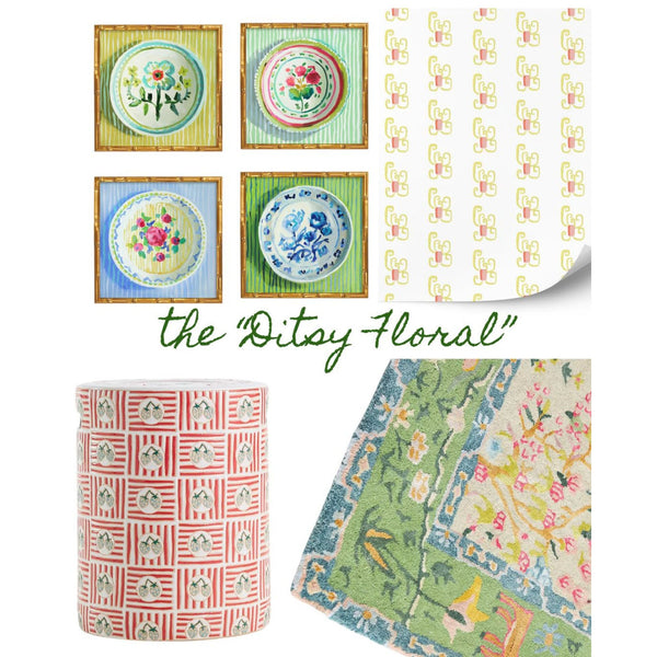 Ditsy Floral Prints (set of four)